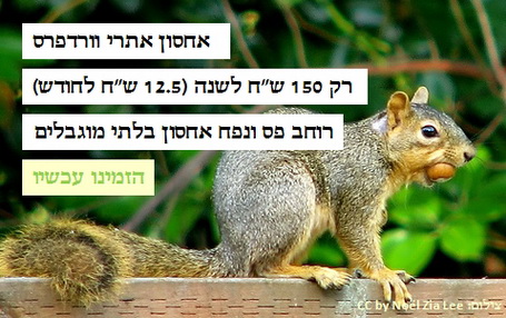 אחסון אתרי וורדפרס - 150 ש